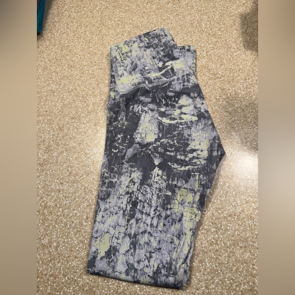 lululemon athletica Gray and Yellow Leggings